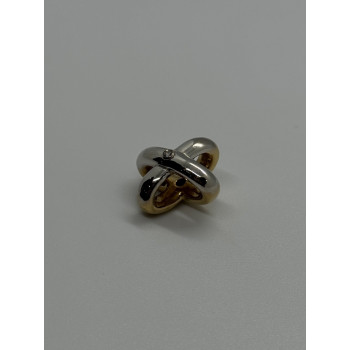 14K YELLOW AND WHITE GOLD PENDANT LENGHT 17.3 mm