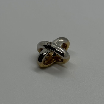 14K Yellow AND White Gold Pendant Lenght 17.3 mm