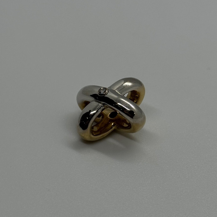 14K Yellow AND White Gold Pendant Lenght 17.3 mm