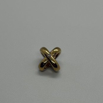 14K Yellow AND White Gold Pendant Lenght 17.3 mm