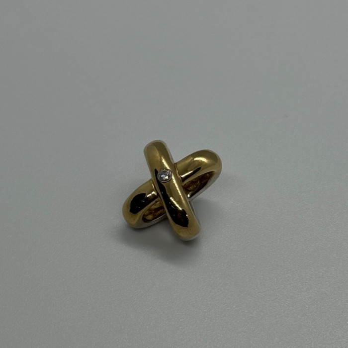 14K Yellow AND White Gold Pendant Lenght 17.3 mm
