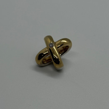 14K Yellow AND White Gold Pendant Lenght 17.3 mm