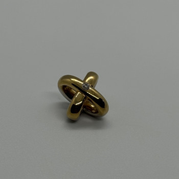 14K Yellow AND White Gold Pendant Lenght 17.3 mm