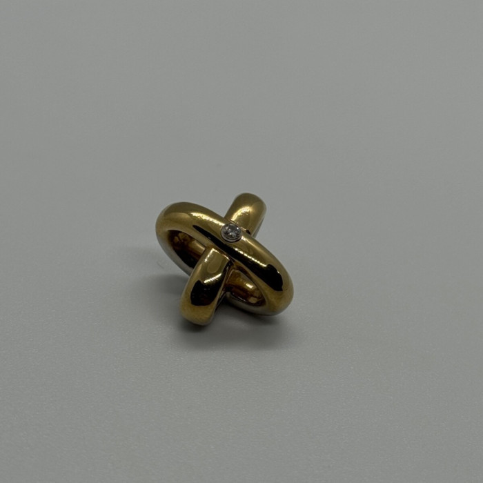 14K Yellow AND White Gold Pendant Lenght 17.3 mm