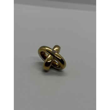 14K YELLOW AND WHITE GOLD PENDANT LENGHT 17.3 mm