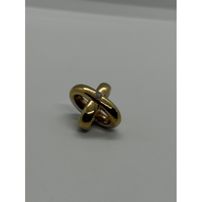 14K YELLOW AND WHITE GOLD PENDANT LENGHT 17.3 mm