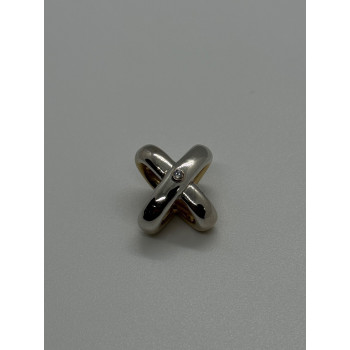 14K YELLOW AND WHITE GOLD PENDANT LENGHT 17.3 mm