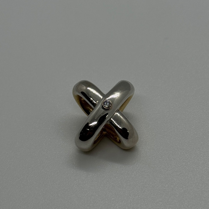 14K Yellow AND White Gold Pendant Lenght 17.3 mm