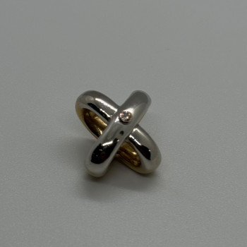 14K Yellow AND White Gold Pendant Lenght 17.3 mm