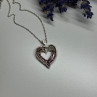 925 Sterling Silver Necklace Pink & White Spinel
