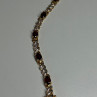 925 Sterling Silver Gold Plated Garnet Bracelet