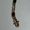 925 Sterling Silver Gold Plated Garnet Bracelet