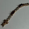 925 Sterling Silver Gold Plated Garnet Bracelet