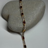 925 Sterling Silver Gold Plated Garnet Bracelet