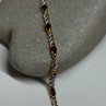 925 Sterling Silver Gold Plated Garnet Bracelet