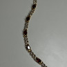 925 Sterling Silver Gold Plated Garnet Bracelet