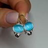 925 Sterling Silver Moon Stone Earrings Length 22 Mm