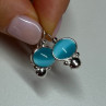 925 Sterling Silver Moon Stone Earrings Length 22 Mm