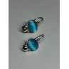 925 Sterling Silver Moon Stone Earrings Length 22 Mm
