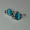 925 Sterling Silver Moon Stone Earrings Length 22 Mm