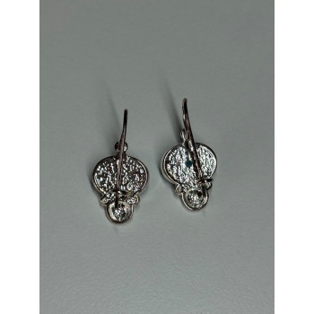 925 Sterling Silver Moon Stone Earrings Length 22 Mm