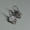 925 Sterling Silver Moon Stone Earrings Length 22 Mm