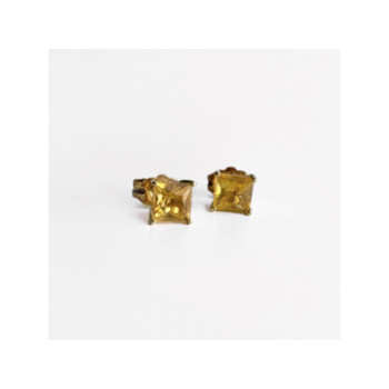 10K YELLOW GOLD HELIODOR EARRINGS & PENDANT