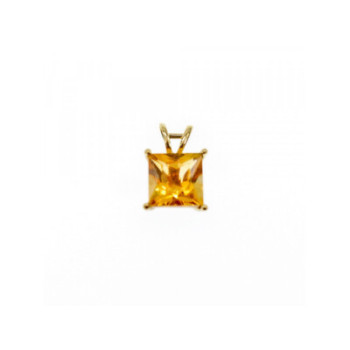 10K YELLOW GOLD HELIODOR EARRINGS & PENDANT