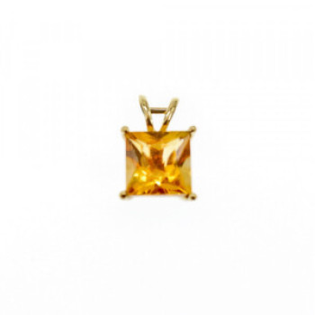10K Yellow Gold Heliodor Earrings & Pendant