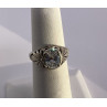 925 Sterling Silver & CZ Kbn Ring Size 4.5
