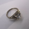 925 Sterling Silver & CZ Kbn Ring Size 4.5