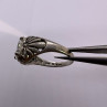 925 Sterling Silver & CZ Kbn Ring Size 4.5