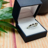 925 Sterling Silver Black Spinel & CZ Ring Size 8.5