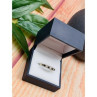 925 Sterling Silver Black Spinel & CZ Ring Size 8.5