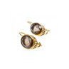 925 STERLING SILVER GOLD PLATED HESSONITE EARRINGS