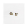 14K YELLOW GOLD WHITE OPAL EARRINGS