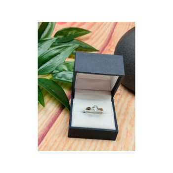 925 Sterling Silver Blue Spinel Classic Ring Size 8