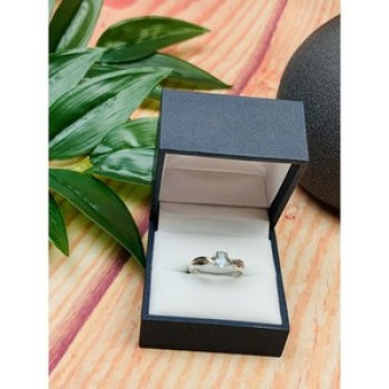 925 Sterling Silver Blue Spinel Classic Ring Size 8
