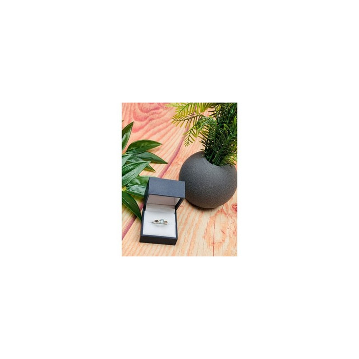 925 Sterling Silver Blue Spinel Classic Ring Size 8