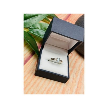 925 Sterling Silver Blue Spinel Classic Ring Size 8