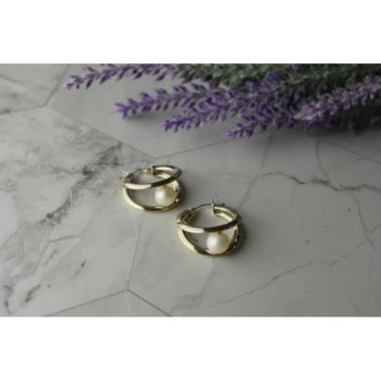 925 Sterling Silver Pearls Earrings Italy