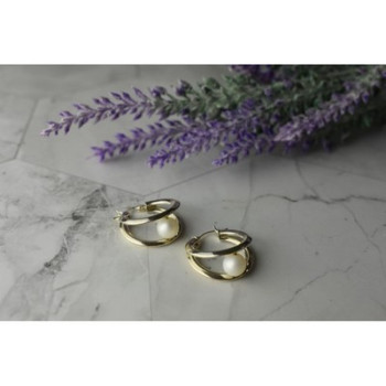 925 Sterling Silver Pearls Earrings Italy