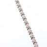 925 Sterling Silver CZ Bracelet Size 8.2 IN