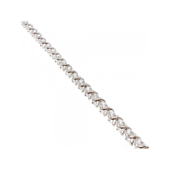 925 STERLING SILVER CZ BRACELET SIZE 8.2 IN