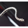 925 Sterling Silver CZ Bracelet Size 8.2 IN