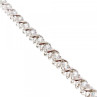 925 Sterling Silver CZ Bracelet Size 8.2 IN