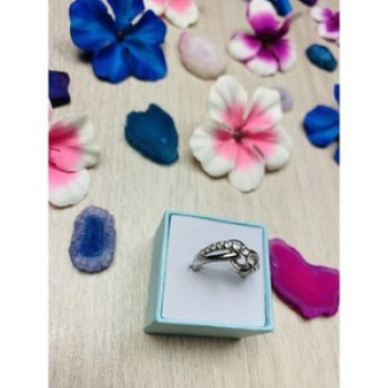 925 Sterling Silver White Topaz Ring Size 6.5