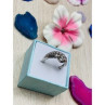 925 Sterling Silver White Topaz Ring Size 6.5