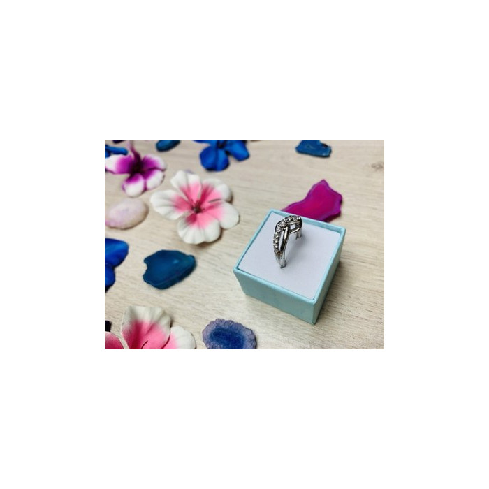 925 Sterling Silver White Topaz Ring Size 6.5