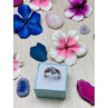 925 Sterling Silver White Topaz Ring Size 6.5